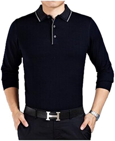 QualityUC Mens Casual Semi Formal Professional Clothes Buttoned V Neck Thick Shirt