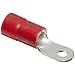 Morris Products 11420 Ring Terminal, Nylon Insulated, Red, 2 Wire Size, 1/4" Stud Size (Pack of 100)