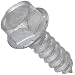 Grade 2 Hot Dip Galvanized Steel Flange Lag Screw, Hex Drive, 5/16" - 9, 1" Length, Partially Threaded (Pack of 50)