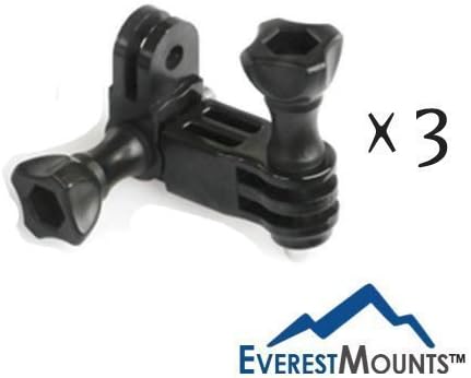 Short Thumbscrews and Adjustable 3-Way Pivot Arms for GoPro