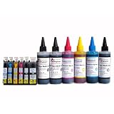 With Auto Reset Chips (ARC)! PrintPayLess Brand 6 Pre-Filled Refillable Ink Cartridges for Canon PGI-225 CLI-226(non-OEM) + 600ml (20 oz.) PrintPayLess brand UV resistant dye-based Refill Ink Special-Formulated for Canon PIXMA MG6120 Wireless Printers