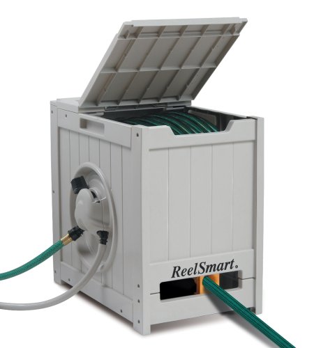 No Crank Crate 125' Water Powered Retractable Garden Hose Reel #RS12581