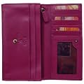 1642 Soft Nappa Leather - Large Flap Over Purse with Inside Zip, Credit Card Slots, Note Sections, (1030 17)