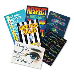 Trend TA6682 Argus large 13-3/8 x 9 poster combo pack, building character, 6/pack