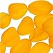 Cultured Sea Glass, Small Nugget Beads 8-16mm, 7 Pieces, Amber