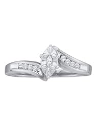 0.17CT DIAMOND MARQUISE CENTER BRIDAL RING