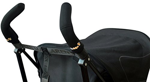 Choopie stroller grip covers, just black, double bar