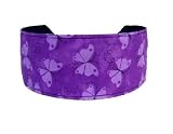 Bargain Headbands, Light Purple Butterflies Over Darker Purple Background, Beautiful Headband