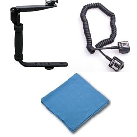 SaveOn Premium Package for Nikon Flip Mount Flash Bracket + Nikon 4' TTL Off-camera Remote Flash Shoe Cord for the Nikon COOLPIX L810, Nikon D5100, Nikon D3100, Nikon D3200, Nikon D7000, Nikon D800, Nikon D5100, Nikon COOLPIX S9300, Nikon COOLPIX P510, Nikon Digital SLR Cameras