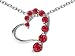 1.00 cts 925 Sterling Silver Created Ruby Heart Pendant LIFETIME WARRANTEE