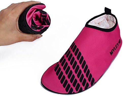 Flexible Water Sport Skin Shoes Aqua Socks Unisex for Swimming,Running,Snorkeling,Surfing,Yoga Exercises,XXL(US9.5-10.5=CHN42-43),Rose
