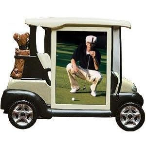 Tee time hand painted white golf cart frame Tee time hand painted white golf cart frame