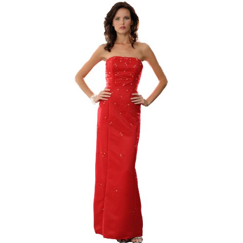 Red Prom Dress. Beaded Ball Gown for Evening, Party Dress by Sean Collection (176) Red