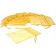 12 Yellow Organza Drawstring Pouches Jewelry Showcase Gift Bags 4x5"