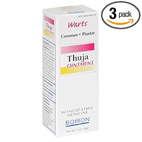 Boiron Homeopathic Medicine Thuja Ointment, 1-Ounce Tubes (Pack of 3)