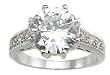 925 Sterling Silver Brilliant Cut CZ Ring
