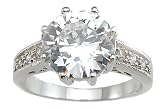 925 Sterling Silver Brilliant Cut CZ Ring.