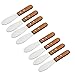 Wall2Wall Stainless Steel Straight Edge Wide Butter Spreader Deluxe Sandwich Cream Cheese Condiment Knives Set Kitchen Tools, Wood Handle, 8” (8)