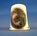 Porcelain China Collectable Thimble - Pine Martin - Free Gift Box
