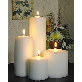 3x9 Pillar Candle (White Unscented) - 3x9-Unscented