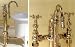 Royal Aqueduct Leg Tub Faucet, Supply & Waste Combination Set - Brushed Nickel -