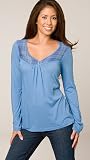 Splendid Periwinkle Silk Cotton Jersey