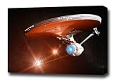 STAR TREK ENTERPRISE BEAUTIFUL CANVAS POSTER MOUNTED 28X20