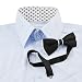 Mens Classic Style Silk Bow Tie Cravat, Black & White