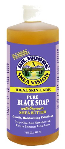 Dr. Woods Ideal Skin Care, Pure Black Soap with Shea Butter, 32-Ounce (Pack of 12) On Sale