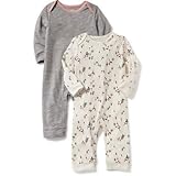 オールドネイビー OLD NAVY/ ワンピース2パック ピンクコンボ ロンパース長袖 3～6ヶ月【並行輸入】