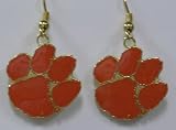 NCAA Dangling Earrings - Clemson Tigers Logo
