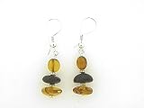 Sterling Silver Multi Amber Earrings
