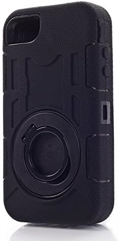 iPhone 4S Case, iPhone 4 Case, CAISEDO(TM)Y869-ABB Full Protective 3-Layers Hybird Hard Armor Case Cover Suitable For iPhone 4 4S,Including Stylus,Screen Protector and Cleaning Cloth. [C140B1]Black