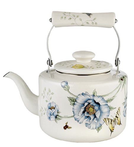 Lenox Butterfly Meadow Enamel-Coated Steel Tea Kettle Lenox Butterfly Meadow Enamel-Coated Steel Tea Kettle