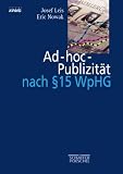 Ad-hoc-Publizität nach Paragraph 15 WpHG