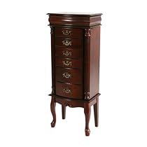 Hot Sale SEI Freestanding Jewelry Armoire, Mahogany