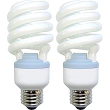 GE Lighting 75413 26-Watt CFL Spiral Reveal Light Bulb, 100-Watt Equivalent, 2-Pack