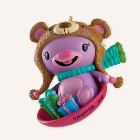Carlton Heirloom Ornament 2013 Daughter on Saucer Sled – #CXOR015D