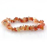 Cute Stretchy Carnelian Chip Bracelet
