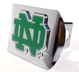 Notre Dame Fighting Irish Premium Chrome Hitch Cover with School Color "ND" Emblem