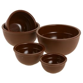 Mario Batali 5-Piece Measuring Prep Bowl Set, Espresso by Mario Batali