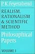 Realism, Rationalism and Scientific Method: Volume 1: Philosophical Papers (Philosophical Papers, Vol 1)
