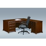 Camden Executive LDesk with Right Return Ginger Cherry