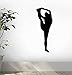 Wallmonkeys Black Stretching Cheer Wall Decal Peel and Stick Graphic (12 in H x in W) WM264154