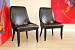 Kitchen & Housewares : Set of 2 Contemporary Design Dark Brown Leather Chairs