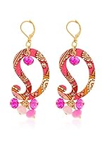 Edien Pendientes Laura Fucsia / Dorado