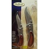 Buy ABC Products - Sheffield ~ Set of 2 - Thumb Stud - Boreal Knife (Polished Hardwood...