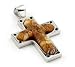 Brown Millefiori Cross Pendant