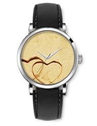 SPRAWL Aanalog Fashion Series Silver Ladies Watches of Genuine Black Leather Strap,Unique Wrist Watch for Women Girls Designed with Love