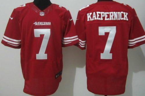 Youth #7 Colin Kaepernick San Francisco 49ers Red White Jersey (Red, XL)